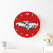 1967 Camaro Muscle Car Illustration Große Wanduhr (Zuhause)