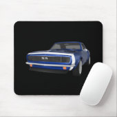 1967 Camaro SS: Blauer Finish: 3D-Modell: Mousepad (Mit Mouse)