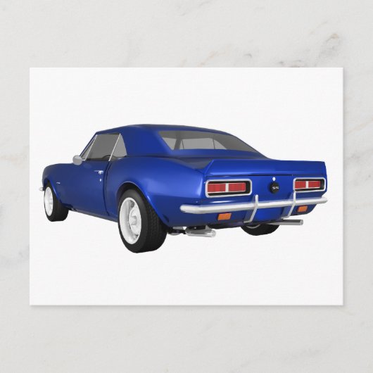1967 Camaro SS: Blue Finish: 3D Model: Postkarte (Vorderseite)