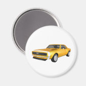 1967 Camaro SS: Gelbes Finish: 3D Modell: Magnet (Vorderseite/Rückseite)