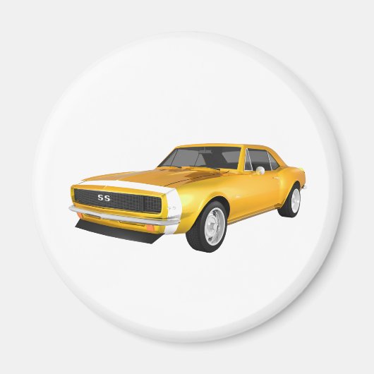 1967 Camaro SS: Gelbes Finish: 3D Modell: Magnet (Vorne)
