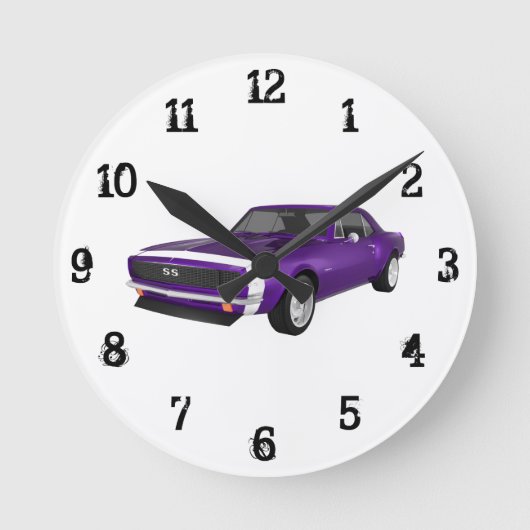 1967 Camaro SS: Wall Clock Runde Wanduhr (Vorderseite)