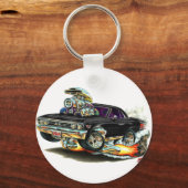 1967 Chevelle Black Car Schlüsselanhänger (Vorderseite)