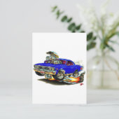1967 Chevelle Dark Blue Car Postkarte (Stehend Vorderseite)