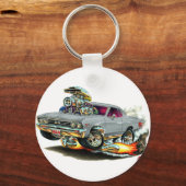 1967 Chevelle Gray Car Schlüsselanhänger (Vorderseite)