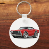 1967 Chevelle Red Black Top Schlüsselanhänger (Vorderseite)