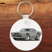1967 Chevelle Silver Car Schlüsselanhänger (Vorderseite)