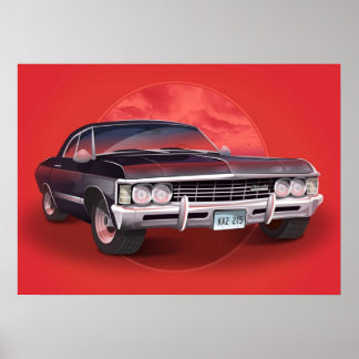1967 Chevorlet Impala Supernatural TV SHow Poster