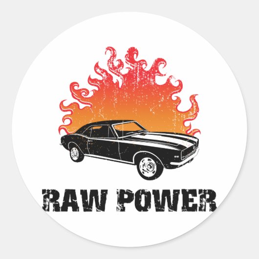 1967 Chevrolet Camaro SS 396 Runder Aufkleber (Vorderseite)