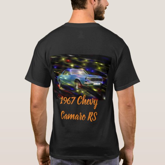 1967 Chevy Camaro RS Men's Basic Dark T - Shirt (Rückseite)