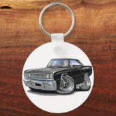 1967 Coronet RT Black Car Schlüsselanhänger (Vorderseite)