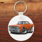 1967 Coronet RT Orange Car Schlüsselanhänger (Vorderseite)