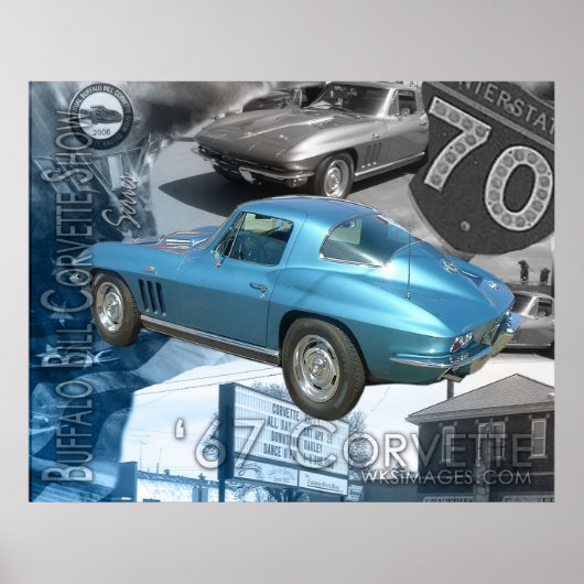 1967 Corvette-Buffalo Bill Corvette Show Poster (Vorne)