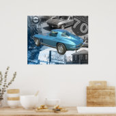 1967 Corvette-Buffalo Bill Corvette Show Poster (Küche)