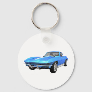 1967 Corvette Sportwagen: Blau: Schlüsselanhänger