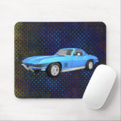 1967 Corvette Sportwagen: Blauer Finish:Mousepad Mousepad (Mit Mouse)