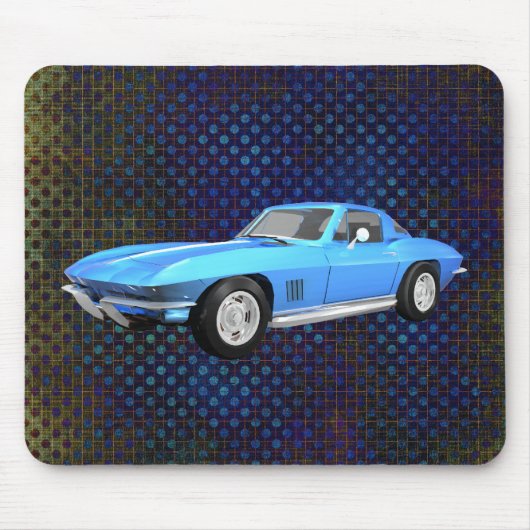 1967 Corvette Sportwagen: Blauer Finish:Mousepad Mousepad (Vorne)