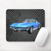 1967 Corvette Sportwagen: Blauer Finish:Mousepad Mousepad (Mit Mouse)
