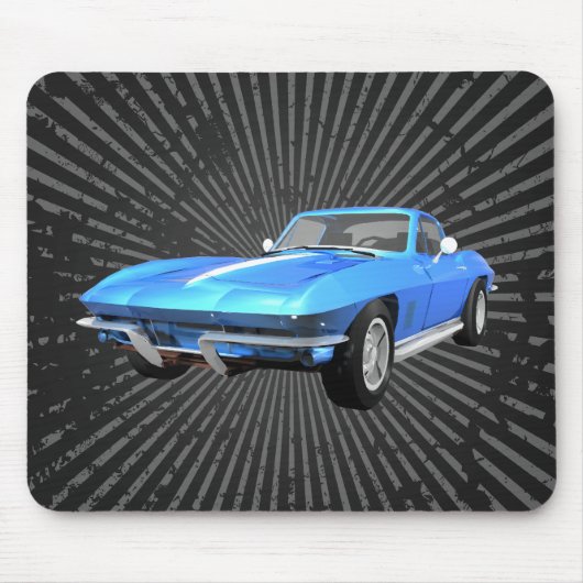 1967 Corvette Sportwagen: Blauer Finish:Mousepad Mousepad (Vorne)