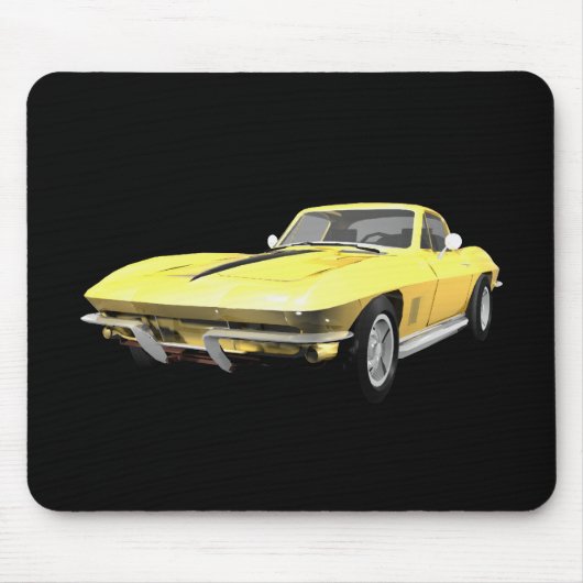 1967 Corvette Sportwagen: Gelbfisch Mousepad (Vorne)