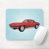 1967 Corvette: Sportwagen: Red Finish: Mousepad (Mit Mouse)