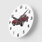 1967 Corvette: Wall Clock Runde Wanduhr (Winkel)