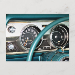 1967 Dashboard für klassische Fahrzeuge Postkarte