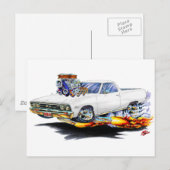 1967 El Camino White Truck Postkarte (Vorne/Hinten)