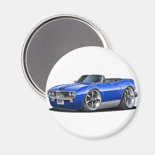 1967 Firebird Blue Convertible Magnet (Vorderseite/Rückseite)