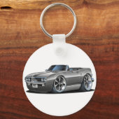 1967 Firebird Grey Convertible Schlüsselanhänger (Vorderseite)