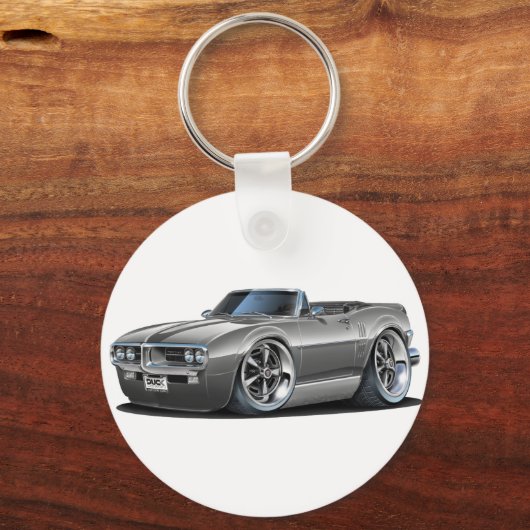 1967 Firebird Grey Convertible Schlüsselanhänger (Vorderseite)