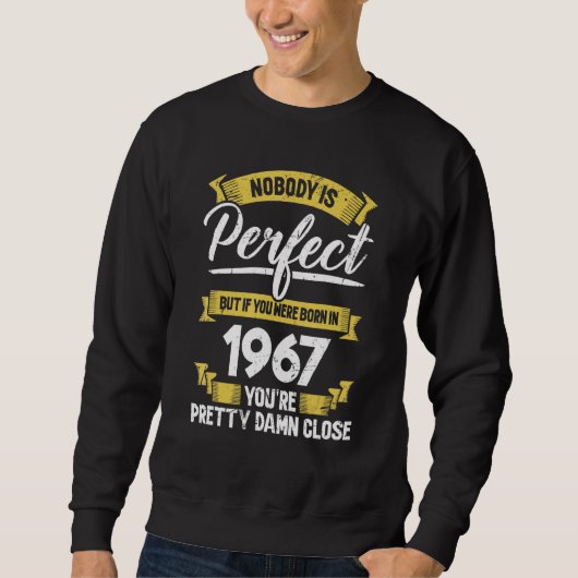 1967 Geburtstag Vintages gestörtes Design Sweatshirt (Vorderseite)