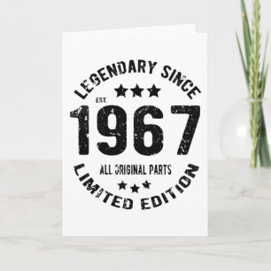 1967 Geburtstagsgeschenk zum Jubiläum Karte