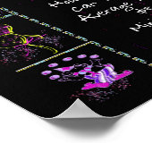 1967 Geburtstagtrivia auf Schwarz Poster (Ecke)