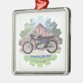 1967 Klassiker-Motorrad Yamaha Silbernes Ornament (Links)
