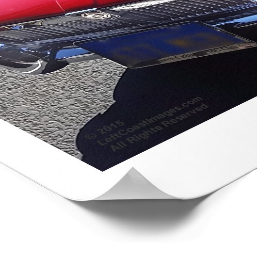 1967 MGB-Poster Poster (Ecke)