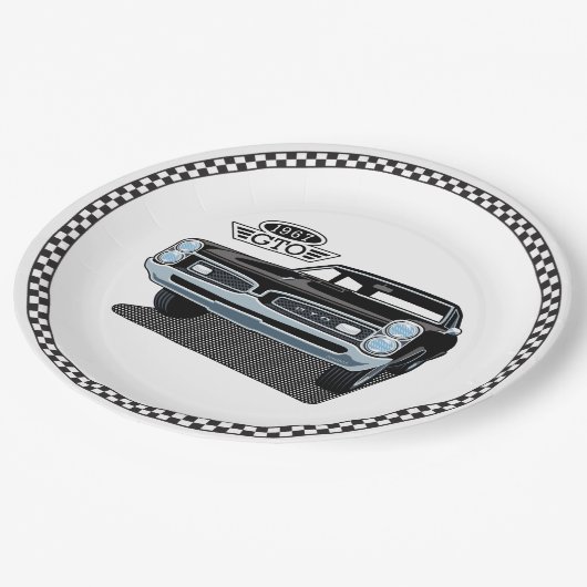 1967 Pontiac GTO Black Pappteller (Schrägansicht)