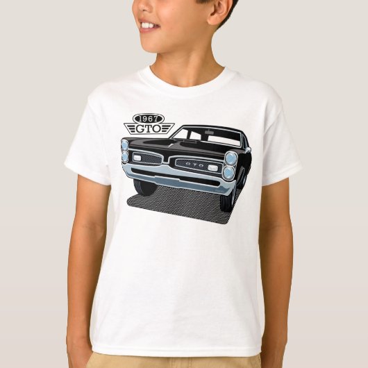1967 Pontiac GTO Black T-Shirt (Vorderseite)