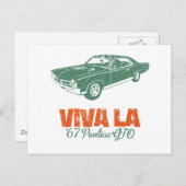 1967 Pontiac GTO Postkarte (Vorne/Hinten)