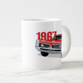1967 Pontiac GTO Rot Jumbo-Tasse (Vorderseite Rechts)