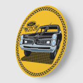 1967 Pontiac GTO Schwarzer HINTERGRUND FARBE EDITA Große Wanduhr (Winkel)