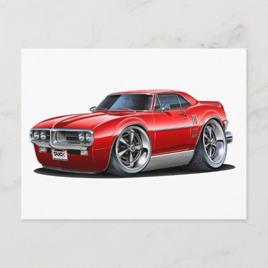 1967 Roter Wagen für Feuervogel Postkarte (Vorderseite)