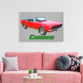 1967 rotes Cabrio Camaro Muscle Car. Leinwanddruck (Insitu (Wohnzimmer))