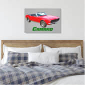 1967 rotes Cabrio Camaro Muscle Car. Leinwanddruck (Insitu (Schlafzimmer))
