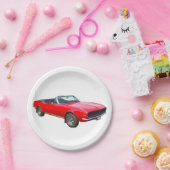 1967 Rotes Cabrio-Muskelauto Pappteller (Party)