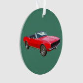 1967 rotes konvertierbares Camaro Muskel-Auto Ornament (Vorderseite)