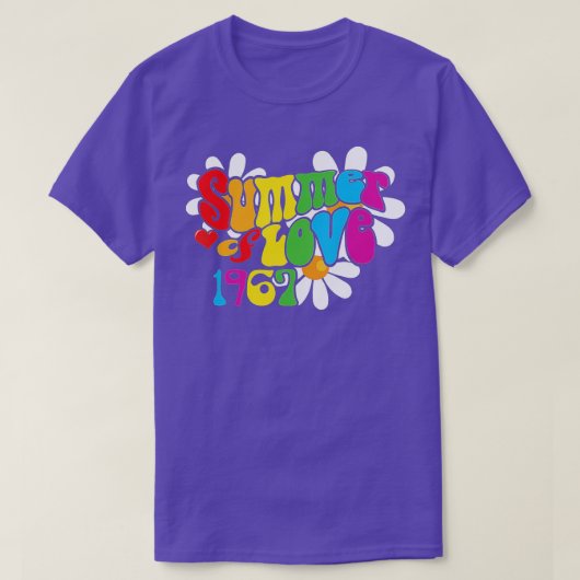 1967 Sommer der Liebe Hippie 50 Jahre T-Shirt H (Design vorne)