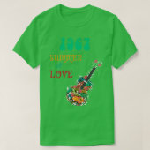 1967 Sommer der Liebe Hippie Abstrakt Guitar T-Shirt (Design vorne)