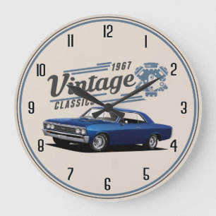 1967 Vintage Chevelle Oldtimer Großuhr Große Wanduhr