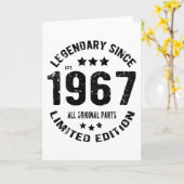1967 Vintager Geburtstag Karte (Gelbe Blume)